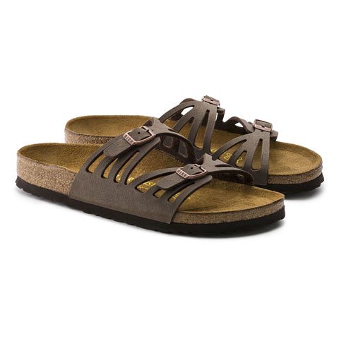 Birkenstock Granada Birkibuc Narrow Slide Sandal (Women) - Mocha Sandals - Slide - The Heel Shoe Fitters