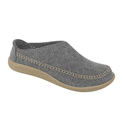 Haflinger Fletcher Slipper (Unisex) - Grey Dress-Casual - Clogs & Mules - The Heel Shoe Fitters