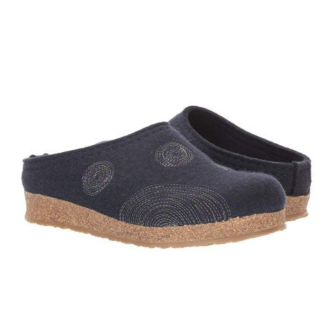 Haflinger Spirit Clog (Women) - Navy Dress-Casual - Clogs & Mules - The Heel Shoe Fitters