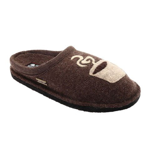 Haflinger Coffee Slipper (Unisex) - Earth Dress-Casual - Slippers - The Heel Shoe Fitters