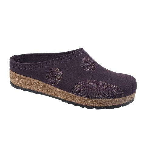 Haflinger Spirit Clog (Women) - Eggplant Dress-Casual - Clogs & Mules - The Heel Shoe Fitters