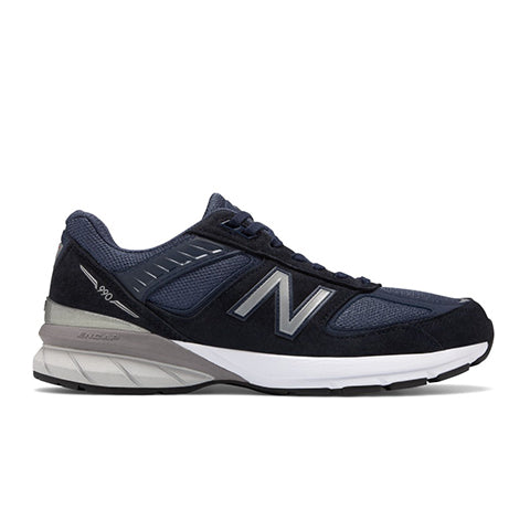 New Balance 990 v5 Running Shoe (Men) - Navy/Silver Athletic - Running - Stability - The Heel Shoe Fitters