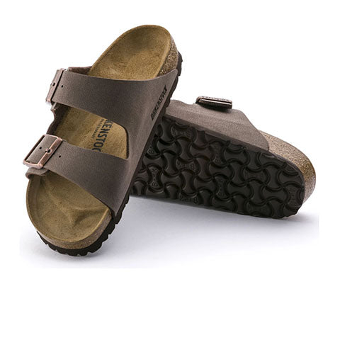 Birkenstock Arizona Birkibuc Narrow Slide Sandal (Unisex) - Mocha Sandals - Slide - The Heel Shoe Fitters