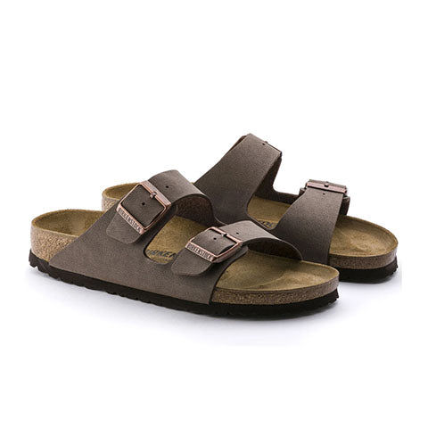 Birkenstock Arizona Birkibuc Narrow Slide Sandal (Unisex) - Mocha Sandals - Slide - The Heel Shoe Fitters