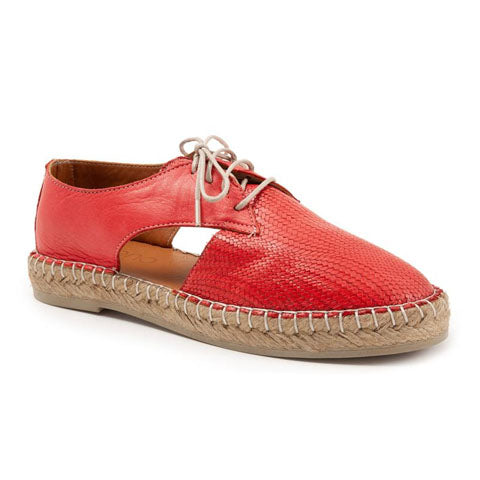 Bueno Nimi Espadrille (Women) - Red Dress-Casual - Lace Ups - The Heel Shoe Fitters