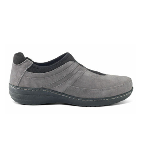Aetrex Kimber Slip On (Women) - Charcoal Dress-Casual - Slip On - The Heel Shoe Fitters