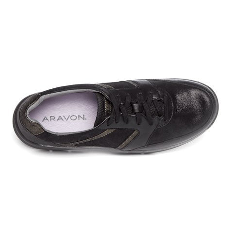 Aravon Pyper Ubal Sneaker (Women) - Black Dress-Casual - Lace Ups - The Heel Shoe Fitters