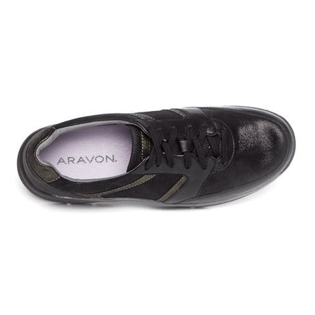 Aravon Pyper Ubal Sneaker (Women) - Black Dress-Casual - Lace Ups - The Heel Shoe Fitters