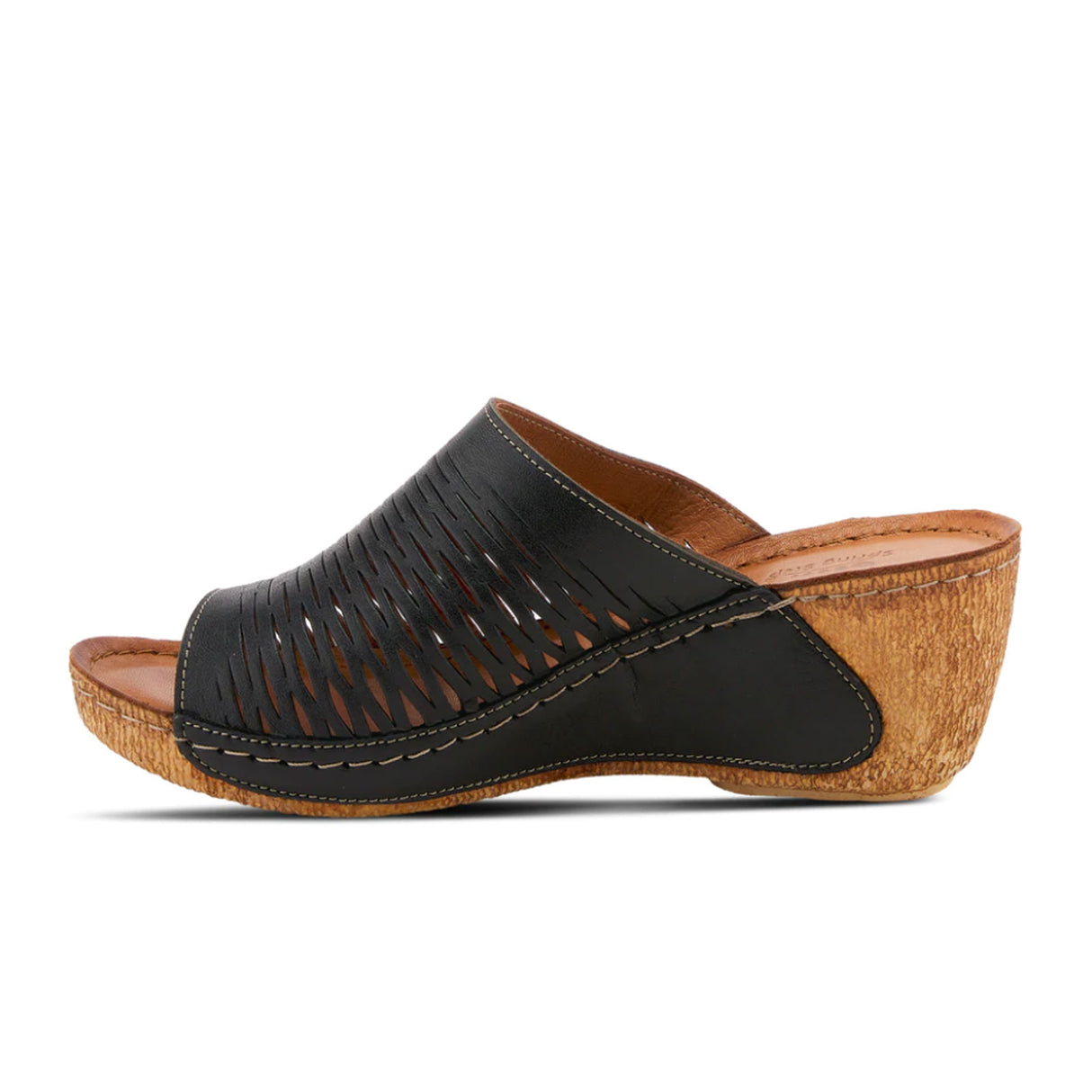 Spring Step Cunacena Wedge Sandal (Women) - Black Sandal - Heel/Wedge - The Heel Shoe Fitters