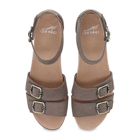 Dansko Astrid Sandal (Women) - Stone Textured Nubuck Sandals - Backstrap - The Heel Shoe Fitters