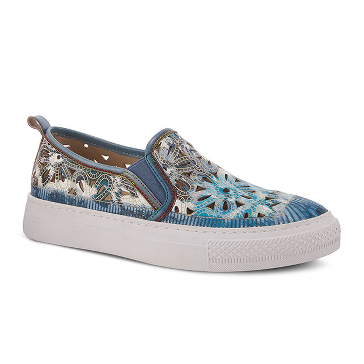 L'Artiste Denofeden Slip On Sneaker (Women) - Blue Multi Dress-Casual - Slip On - The Heel Shoe Fitters