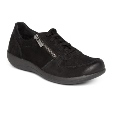 Aetrex Roxy Sneaker (Women) - Black Athletic - Casual - Lace Up - The Heel Shoe Fitters