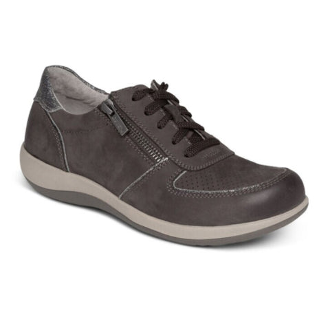 Aetrex Roxy Sneaker (Women) - Dark Grey Athletic - Casual - Lace Up - The Heel Shoe Fitters