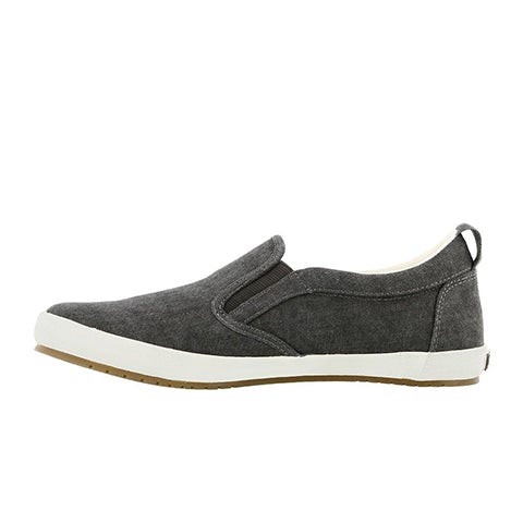 Taos Dandy Slip On Sneaker (Women) - Charcoal Washed Canvas Dress-Casual - Slip Ons - The Heel Shoe Fitters