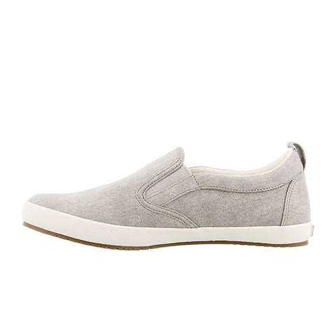 Taos Dandy Slip On Sneaker (Women) - Grey Washed Canvas Dress-Casual - Slip On - The Heel Shoe Fitters