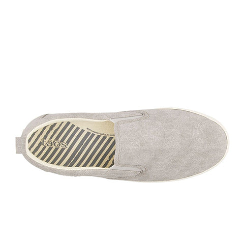 Taos Dandy Slip On Sneaker (Women) - Grey Washed Canvas Dress-Casual - Slip On - The Heel Shoe Fitters
