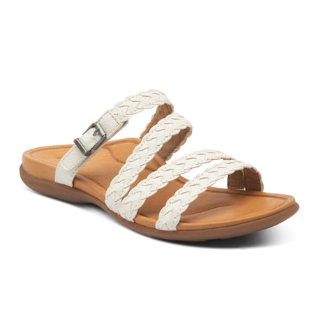 Aetrex Brielle Slide Sandal (Women) - White Sandals - Slide - The Heel Shoe Fitters