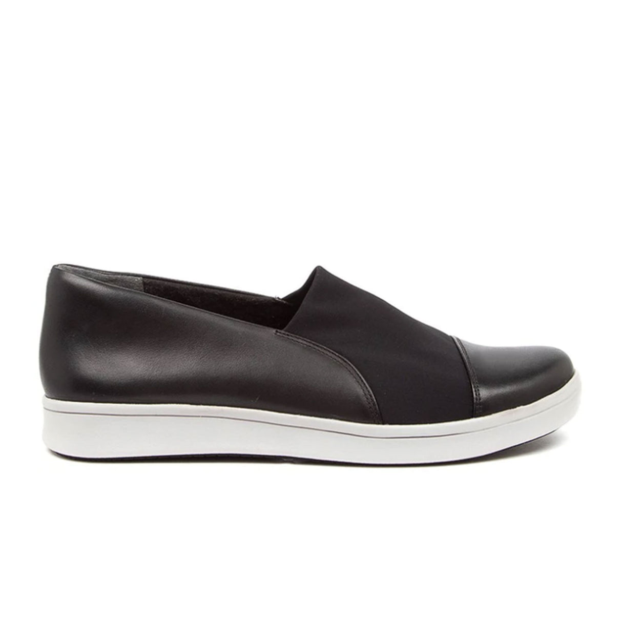 Ziera Duke Slip On (Women) - Black Leather/Neoprene Dress-Casual - Slip On - The Heel Shoe Fitters