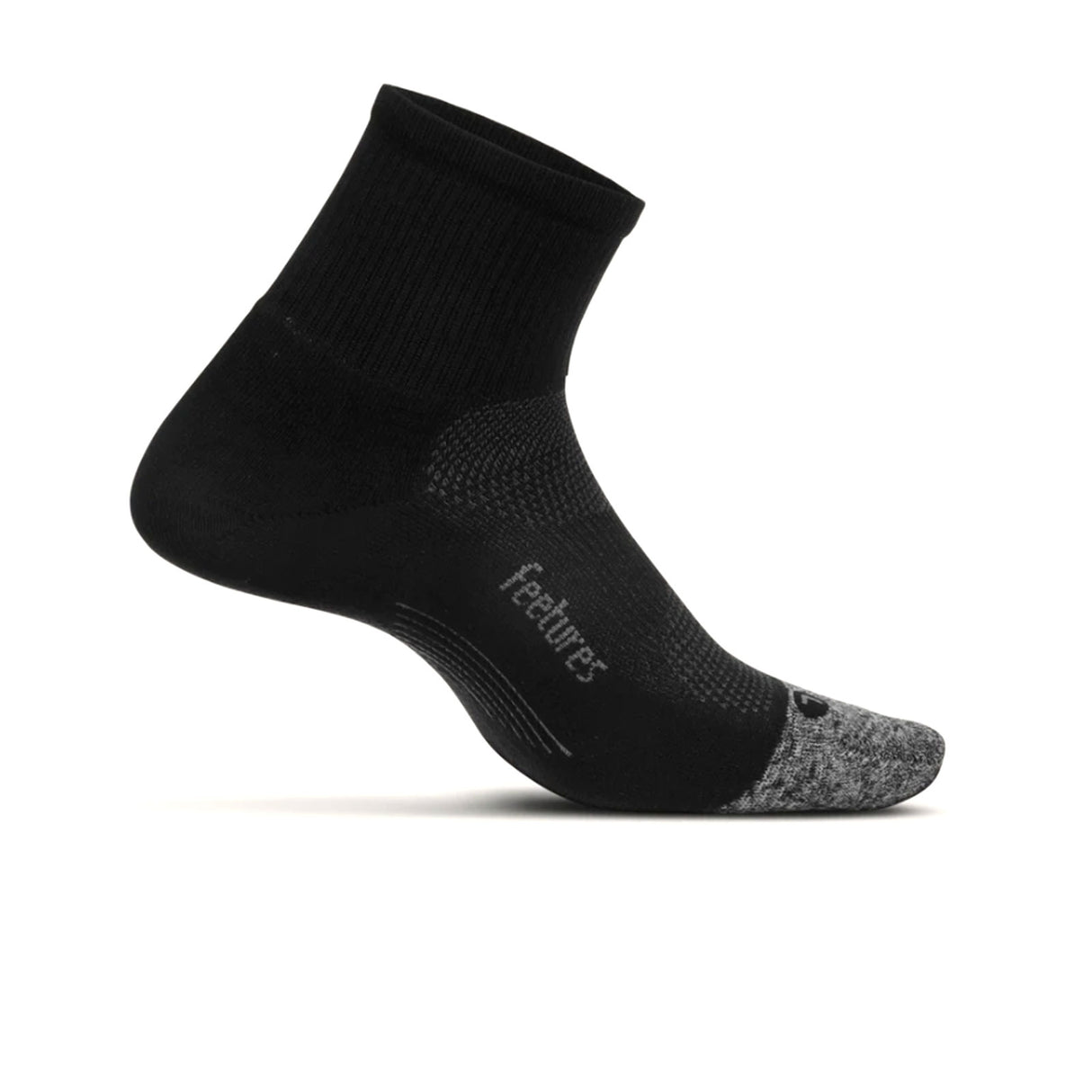 Feetures E20159 Elite Light Cushion Quarter Sock (Unisex) - Black Accessories - Socks - Performance - The Heel Shoe Fitters