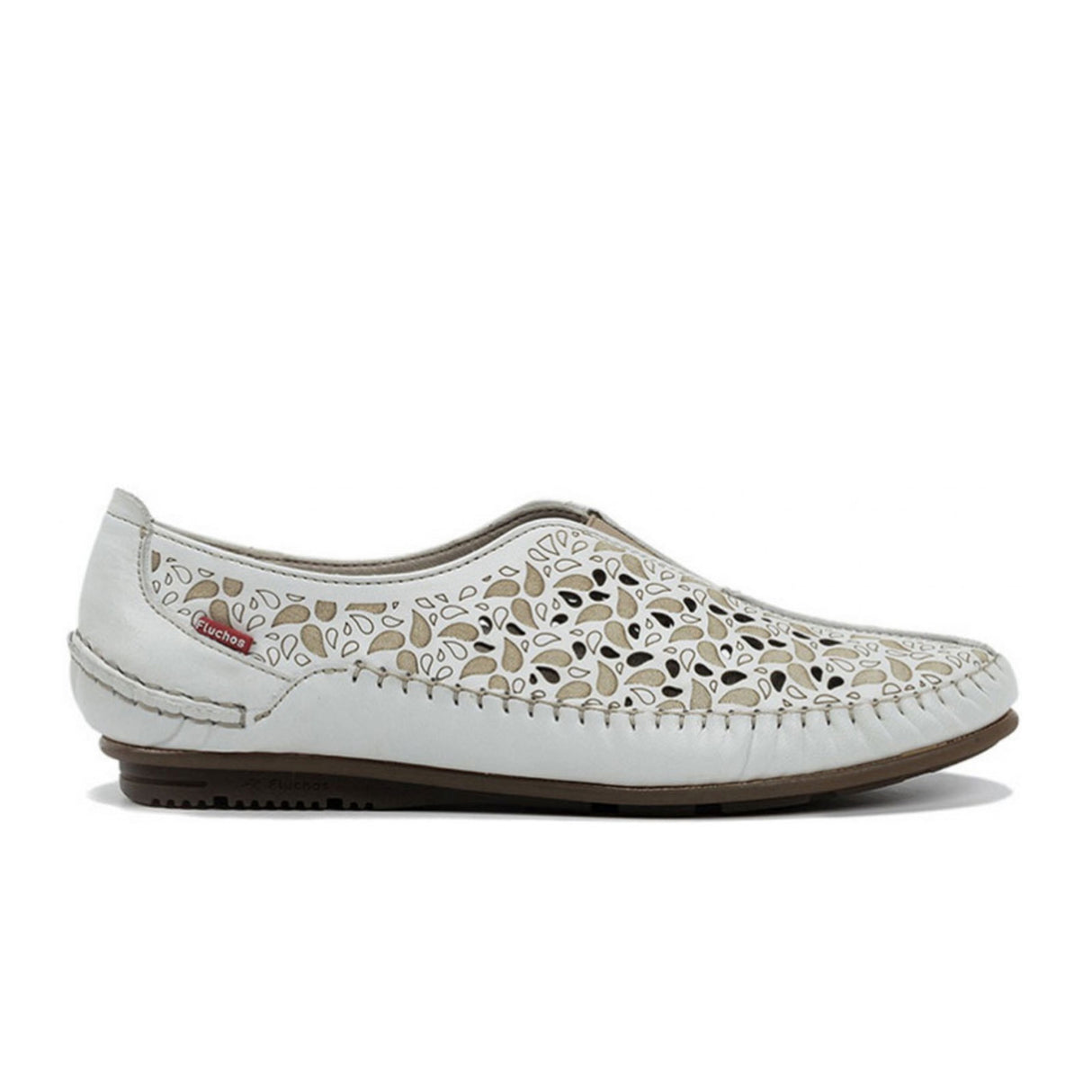 Fluchos Elsa F1182 Slip On (Women) - White Dress-Casual - Slip On - The Heel Shoe Fitters