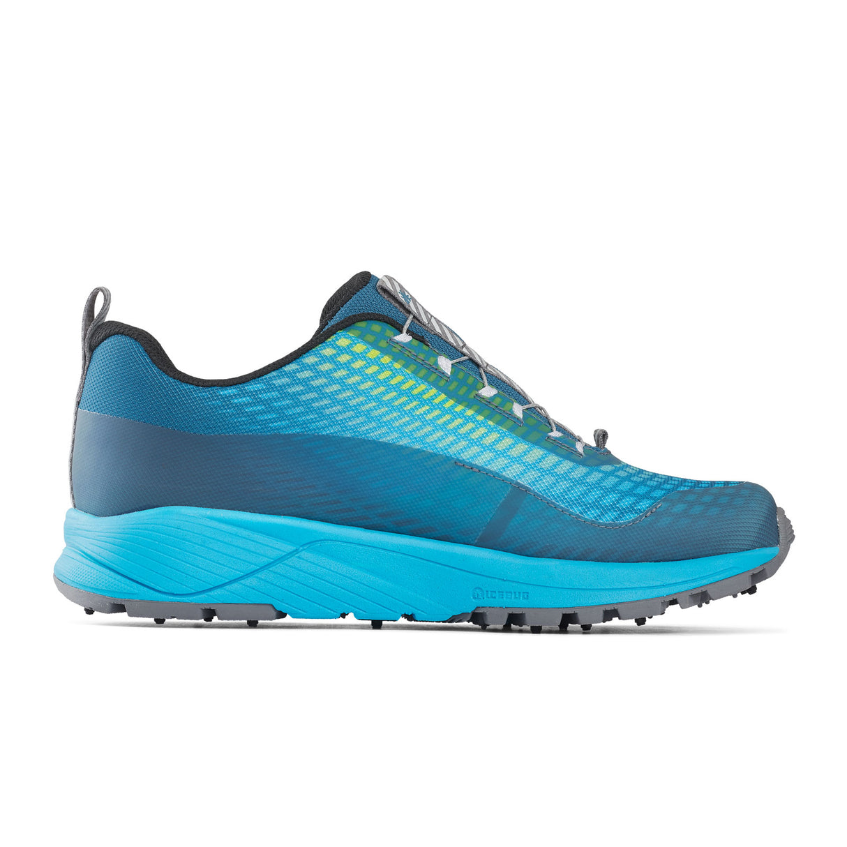 Icebug NewRun BUGrip GTX Running Shoe (Women) - Mist Blue/Aqua with Studs Athletic - Running - The Heel Shoe Fitters