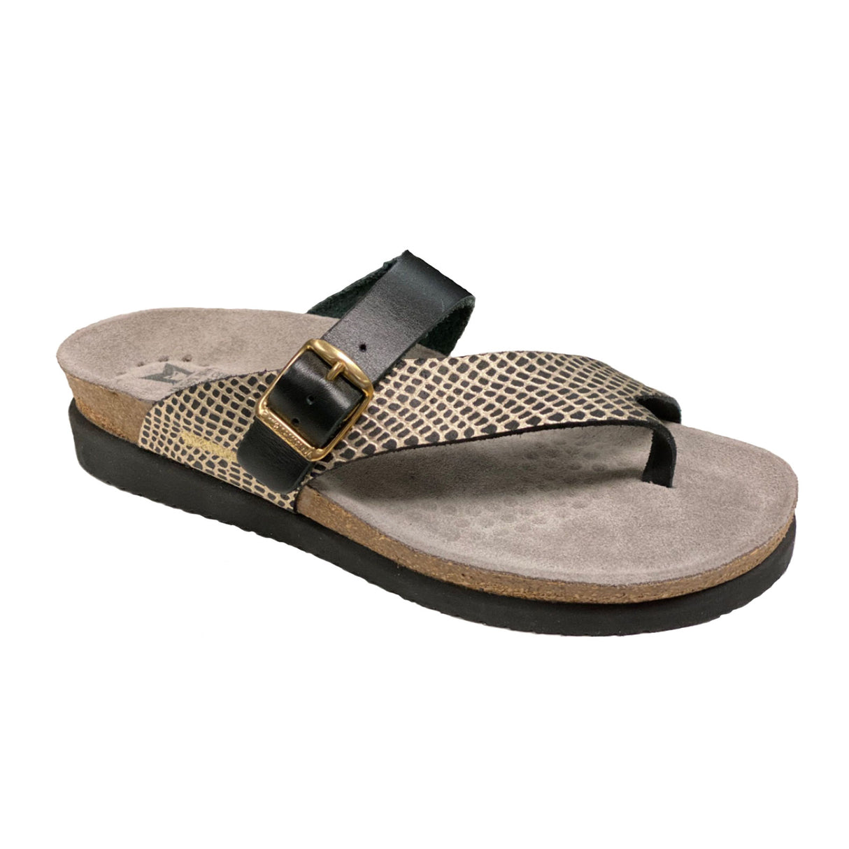 Mephisto Helen Mix Sandal (Women) - Black Cuba/Waxy Sandal - Thong - The Heel Shoe Fitters