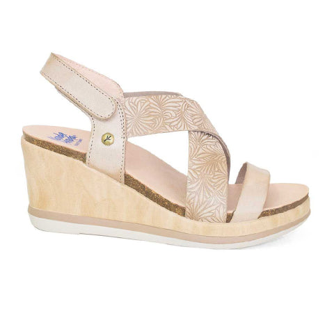 Wanda Panda Izel (Women) - Taupe Sandals - Heel/Wedge - The Heel Shoe Fitters