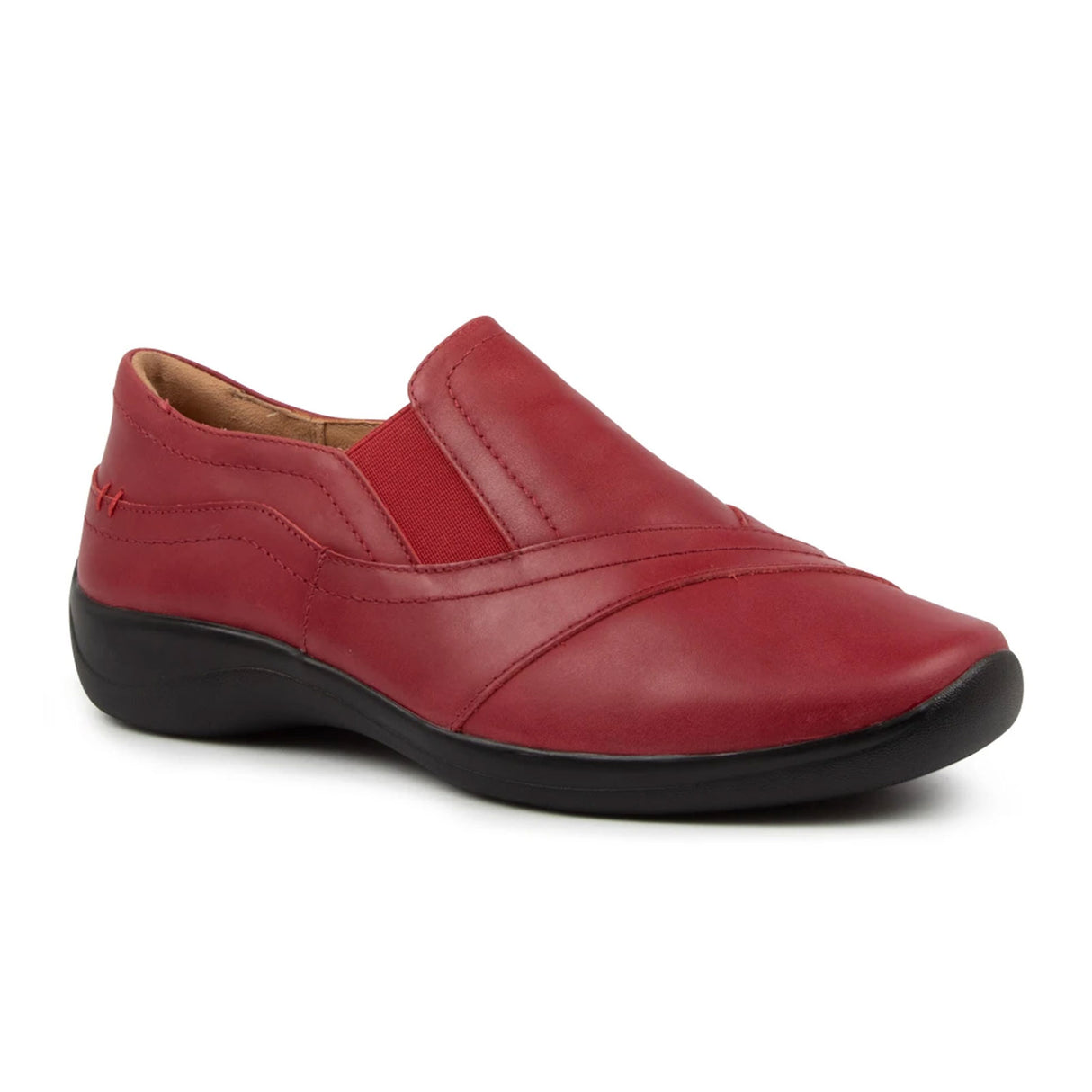 Ziera Java Extra Wide Slip On (Women) - Red Dress-Casual - Slip On - The Heel Shoe Fitters