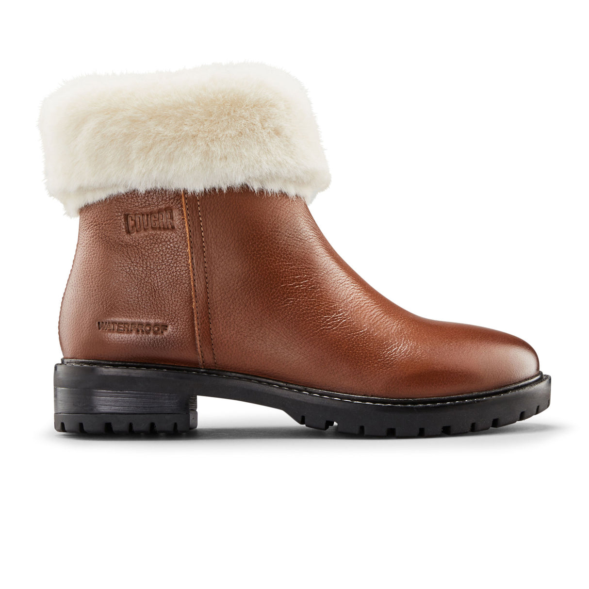 Cougar Kendal Winter Ankle Boot (Women) - Cognac Leather Boots - Fashion - Mid Boot - The Heel Shoe Fitters