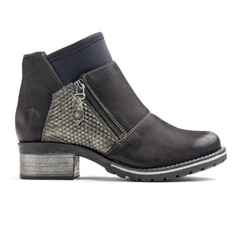 Dromedaris Kihana Metallic Ankle Boot (Women) - Black Nubuck Boots - Fashion - Ankle Boot - The Heel Shoe Fitters