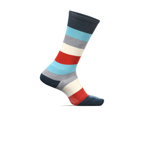 Feetures Everyday Primary Stripe Cushion Crew Sock (Men) - Blue Accessories - Socks - Lifestyle - The Heel Shoe Fitters