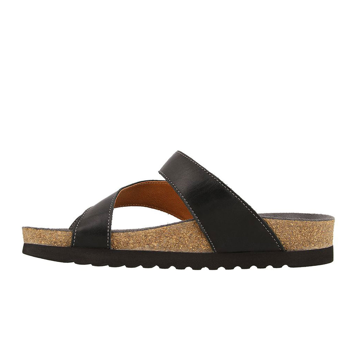 Taos Lola Sandal (Women) - Black Leather Sandal - Thong - The Heel Shoe Fitters