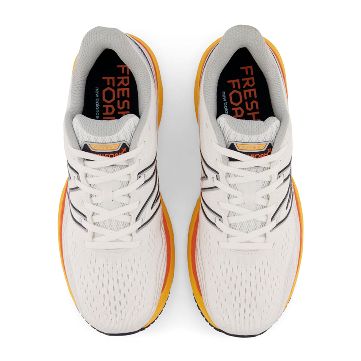 New Balance Fresh Foam X 860 v12 Running Shoe (Men) - White/Vibrant Apricot/Vibrant Orange Athletic - Running - The Heel Shoe Fitters