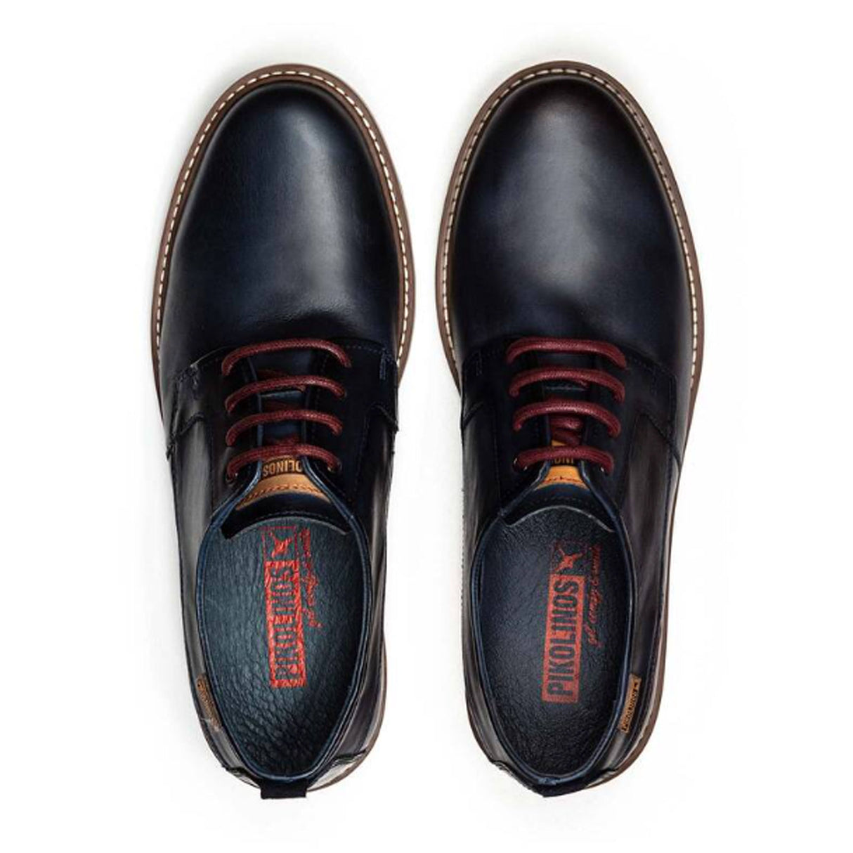 Pikolinos Berna M8J-4314 Lace Up (Men) - Blue Leather Dress-Casual - Oxford - The Heel Shoe Fitters