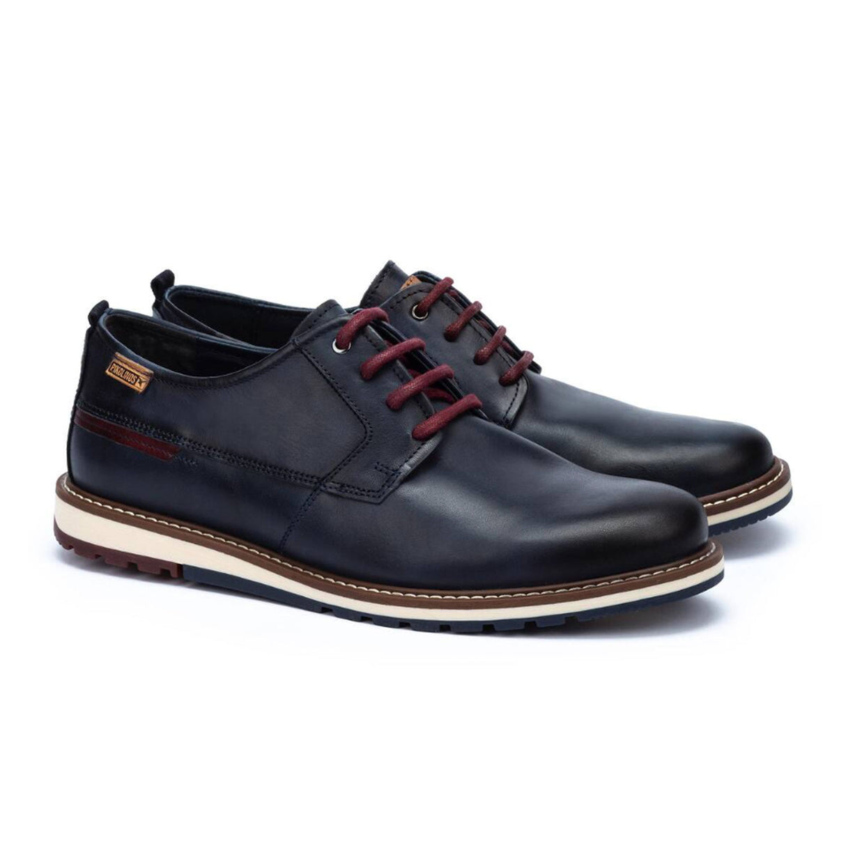 Pikolinos Berna M8J-4314 Lace Up (Men) - Blue Leather Dress-Casual - Oxford - The Heel Shoe Fitters