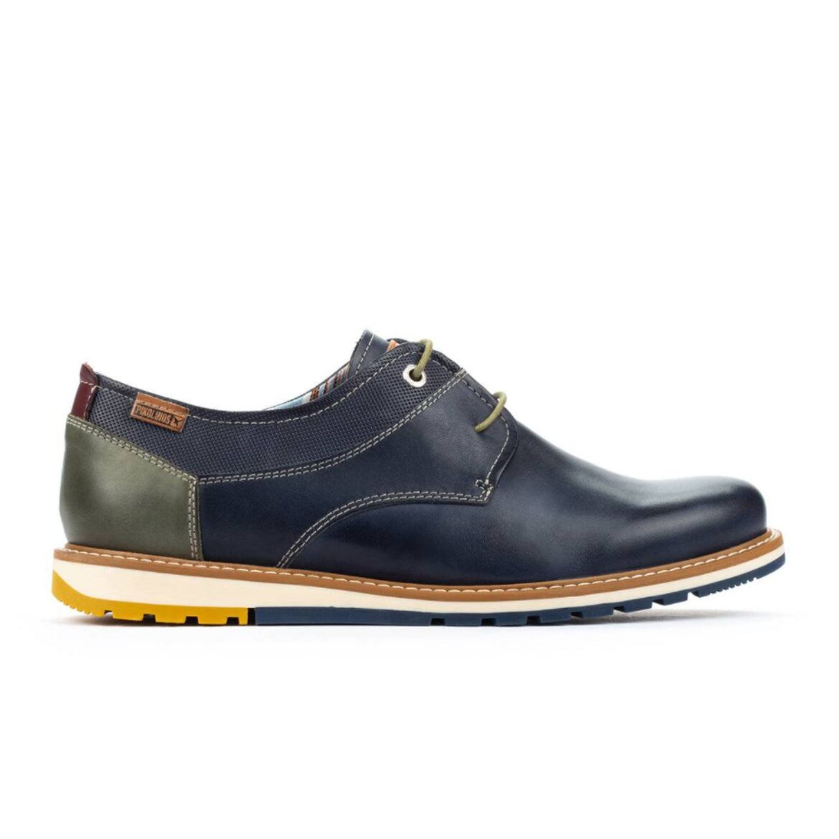 Pikolinos Berna M8J-4366 Lace Up (Men) - Blue Leather Dress-Casual - Oxford - The Heel Shoe Fitters