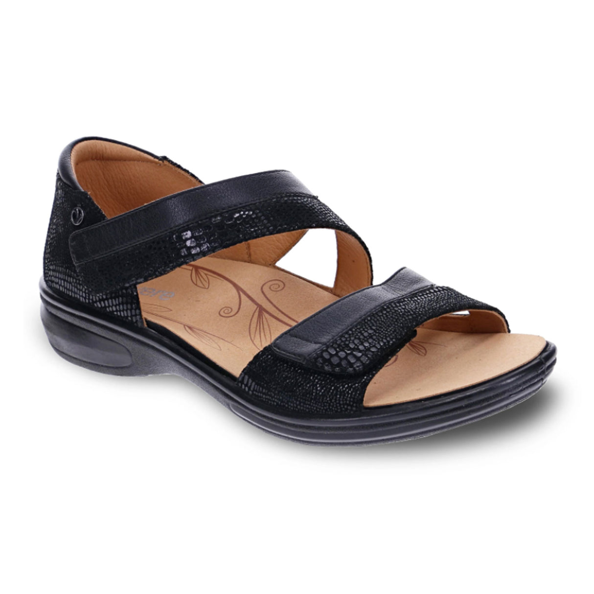Revere Mauritius Backstrap Sandal (Women) - Black Lizard Sandal - Backstrap - The Heel Shoe Fitters