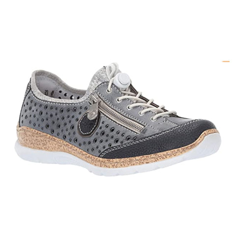 Rieker Nikita N42P6-14 Sneaker (Women) - Blue Athletic - Casual - Lace Up - The Heel Shoe Fitters