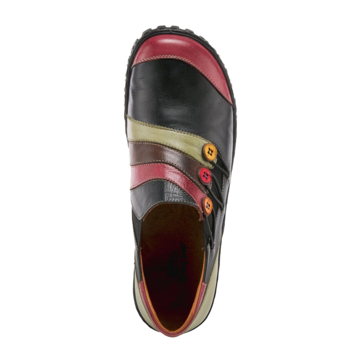 Spring Step Neeta Slip On (Women) - Black Multi Leather Dress-Casual - Slip On - The Heel Shoe Fitters