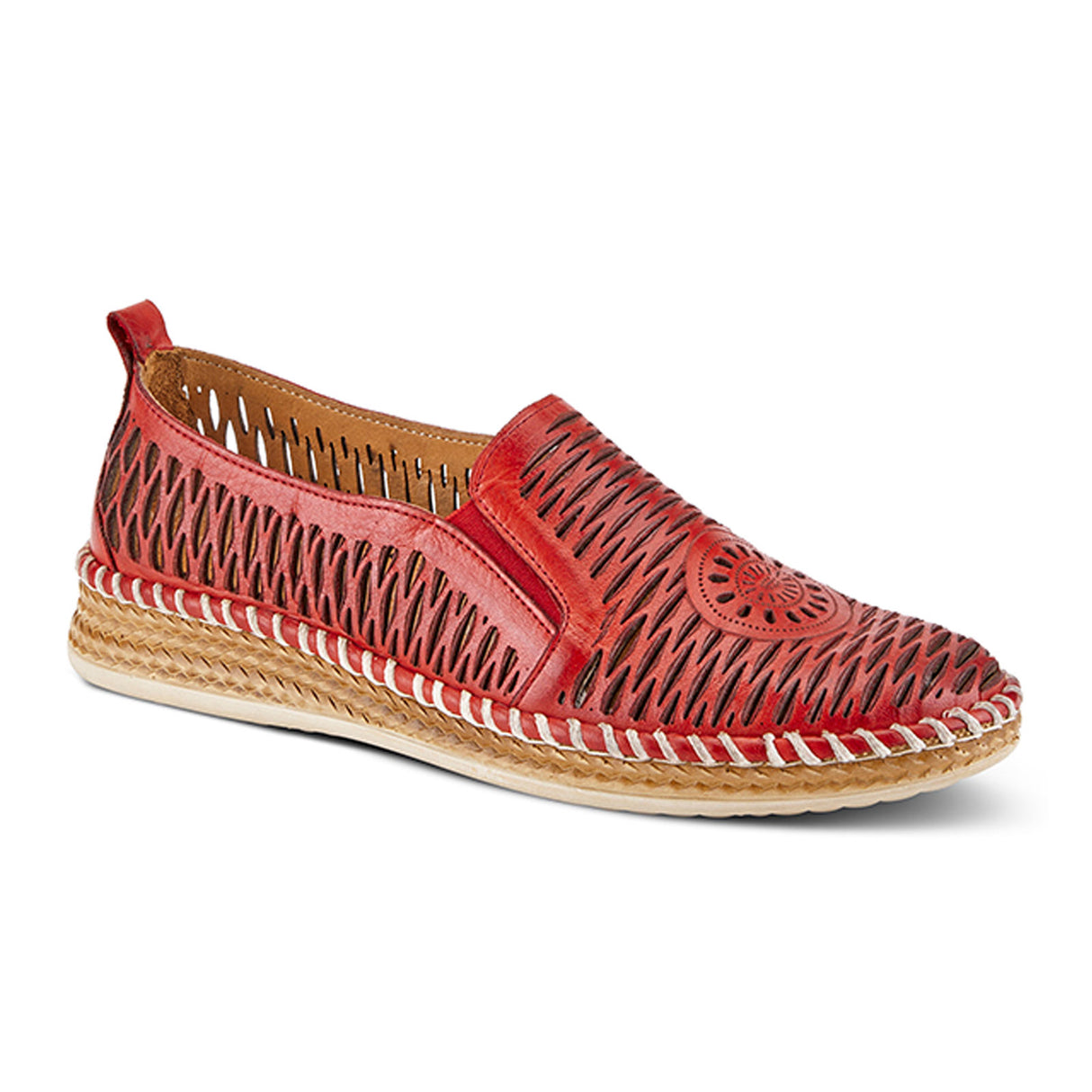Spring Step Newday Slip On (Women) - Red Dress-Casual - Slip On - The Heel Shoe Fitters