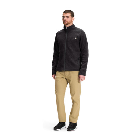 The North Face Gordon Lyons Full Zip (Men) - TNF Black Heather Apparel - Top - Long Sleeve - The Heel Shoe Fitters