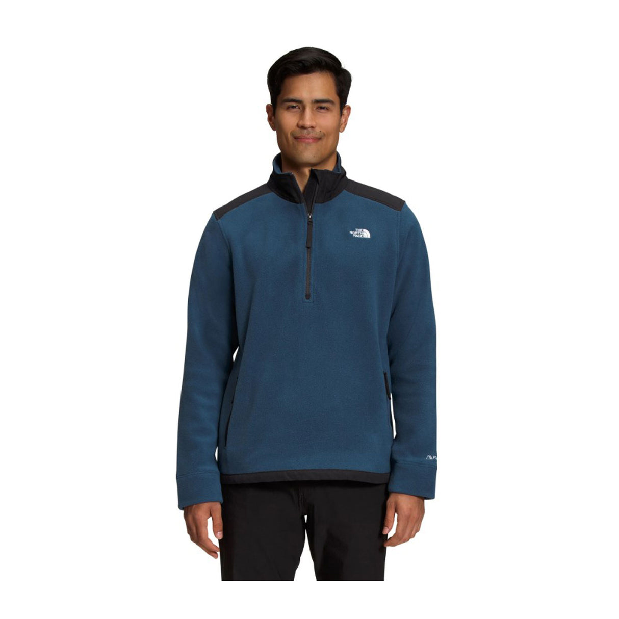 The North Face Alpine Polartec 200 1/4 Zip (Men) - Shady Blue/TNF Black Apparel - Top - Long Sleeve - The Heel Shoe Fitters