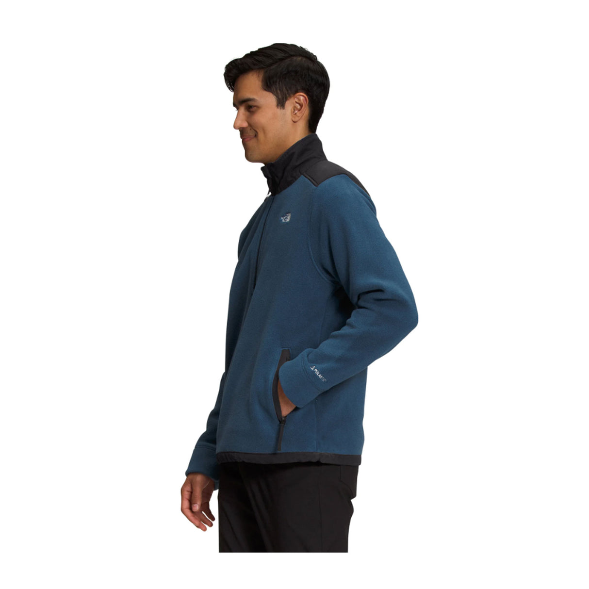 The North Face Alpine Polartec 200 1/4 Zip (Men) - Shady Blue/TNF Black Apparel - Top - Long Sleeve - The Heel Shoe Fitters