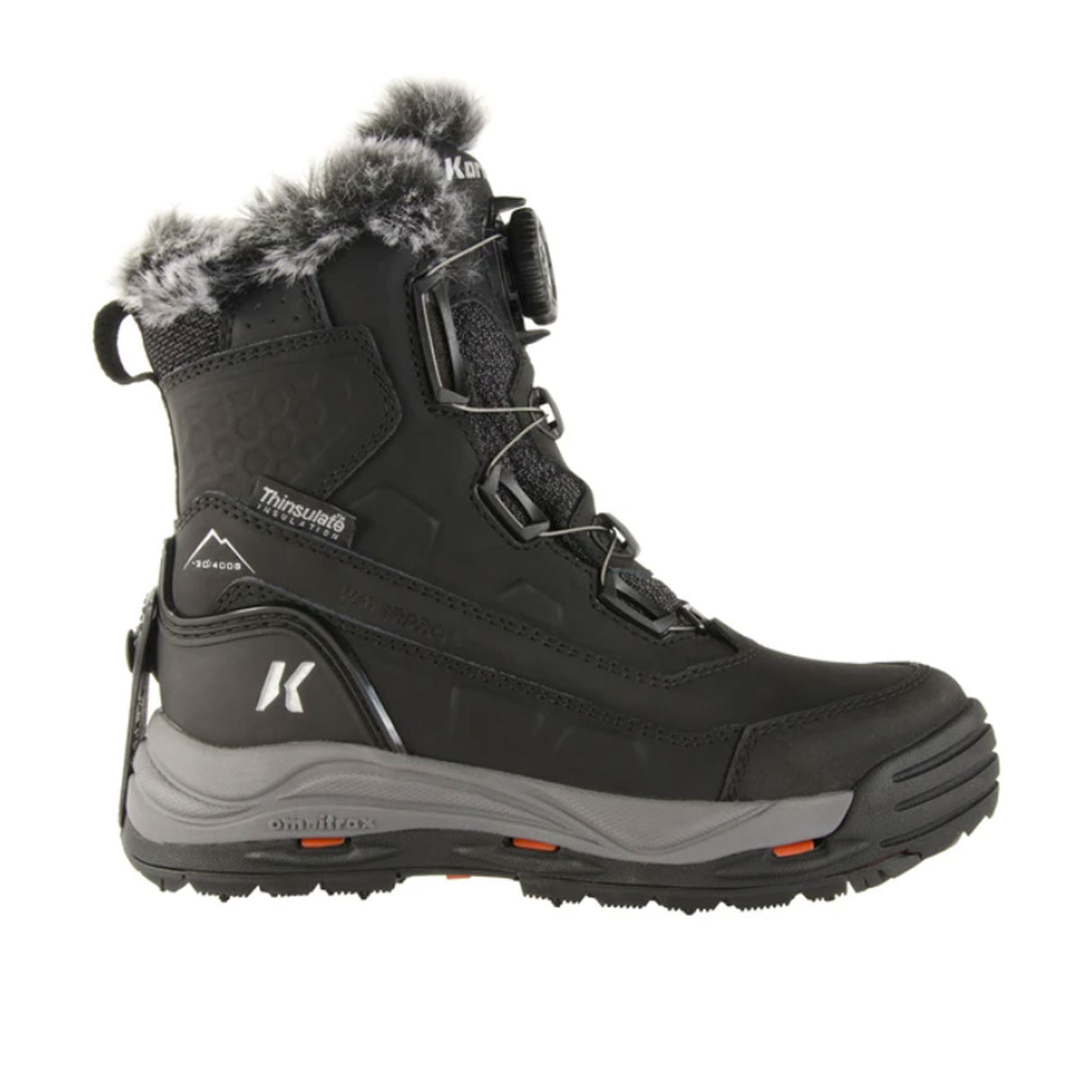 Korkers Snowmageddon Insulated Waterproof Boot with SnowTrac Sole (Women) - Black Boots - Winter - Mid Boot - The Heel Shoe Fitters