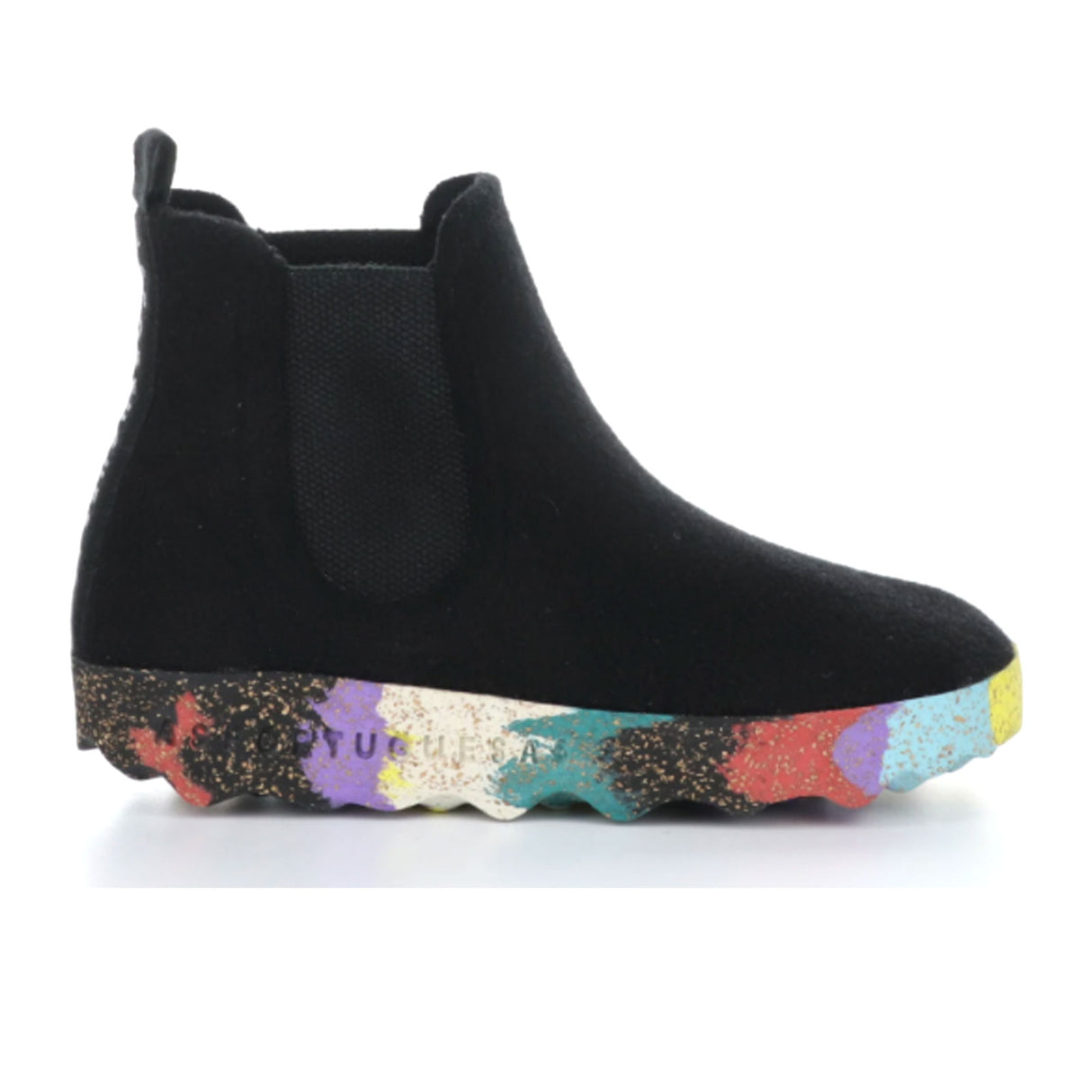 Asportuguesas Caia Ankle Boot (Women) - Black Tweed Boots - Fashion - Ankle Boot - The Heel Shoe Fitters