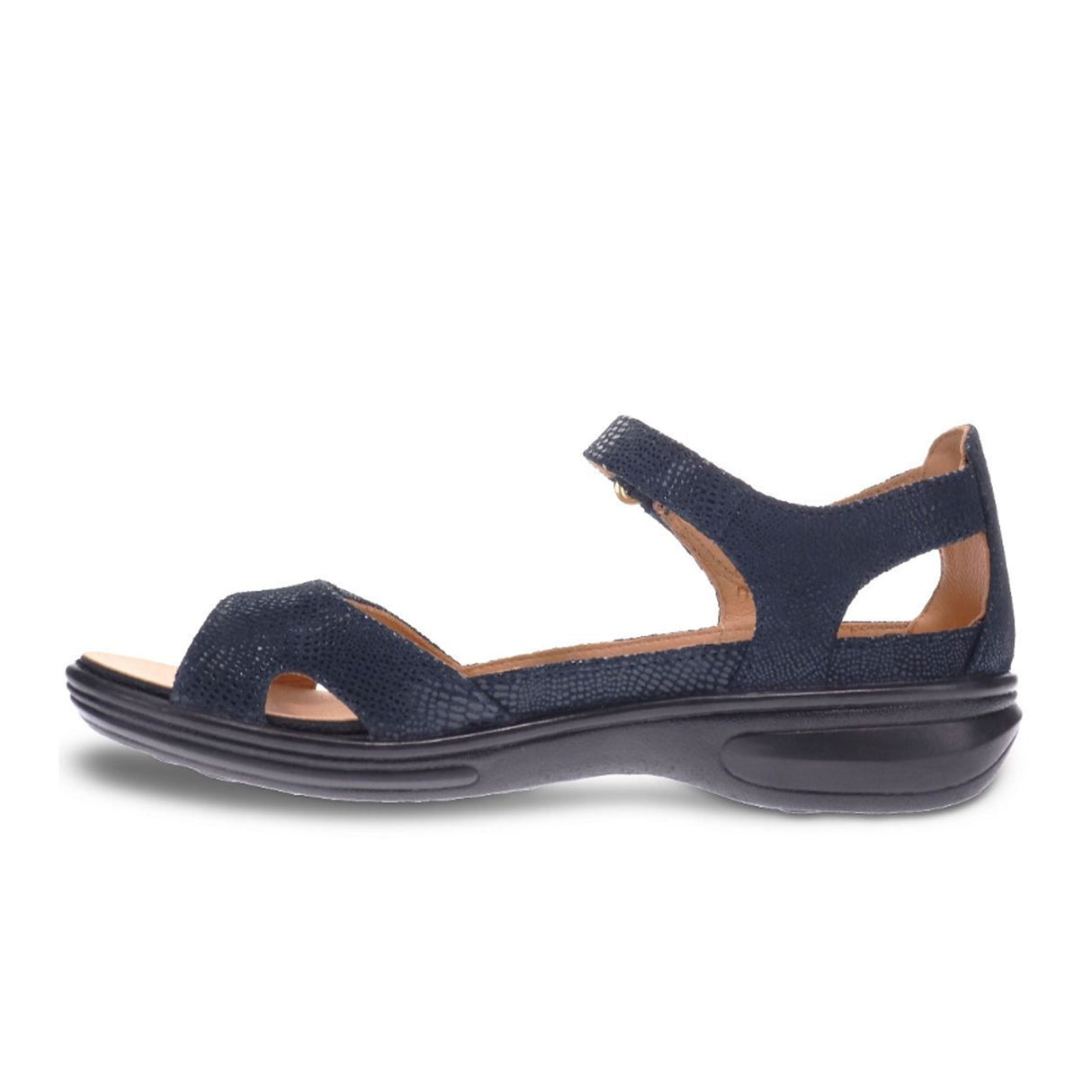 Revere Portofino Backstrap Sandal (Women) - Navy Lizard Sandal - Backstrap - The Heel Shoe Fitters
