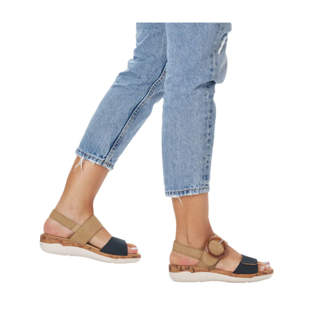 Remonte Jocelyn R6853-60 Backstrap Sandal (Women) - Pazifik/Sand Sandal - Backstrap - The Heel Shoe Fitters