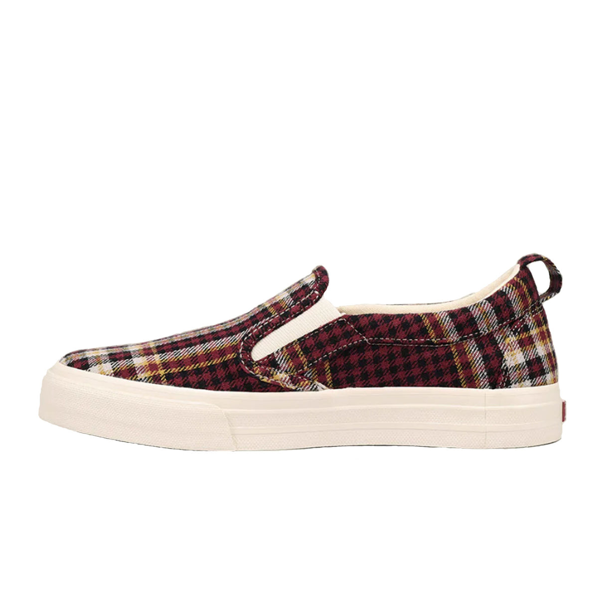 Taos Rubber Soul Slip On Sneaker (Women) - Burgundy Plaid Dress-Casual - Slip On - The Heel Shoe Fitters