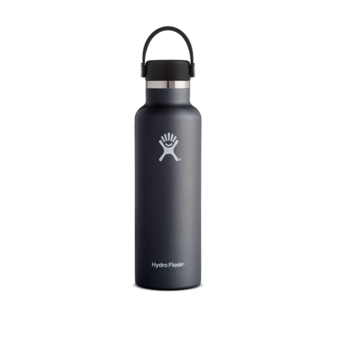 HydroFlask Standard Mouth Water Bottle with Flex Cap 21 oz - Black Accessories - Drinkware - The Heel Shoe Fitters