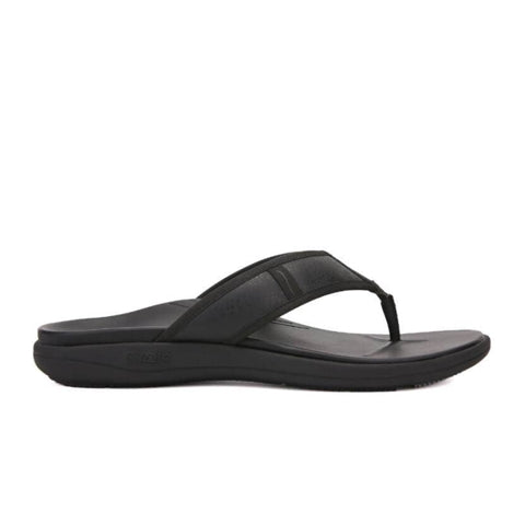 Strole Vibe Wide Thong Sandal (Men) - Black 2 Sandal - Thong - The Heel Shoe Fitters